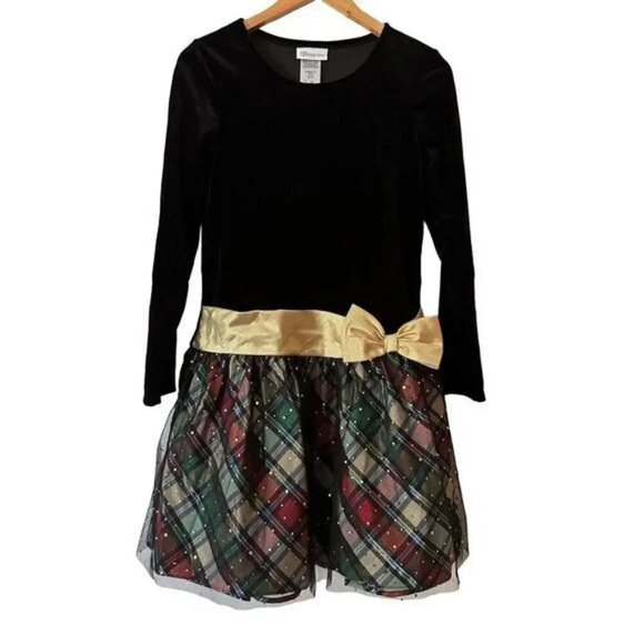 BONNIE Jean Velvet Fit and Flare Dress Size 16‎ - Picture 2 of 9